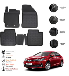 Toyota Corolla 2014 3D Havuzlu Paspas OTL