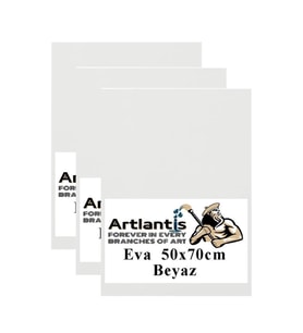 Beyaz Eva 50x70 cm 3 Adet Eva Süngeri Okul Kreş Anasınıfı Elişi Etkinlikleri