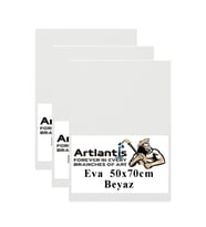 Beyaz Eva 50x70 cm 3 Adet Eva Süngeri Okul Kreş Anasınıfı Elişi Etkinlikleri