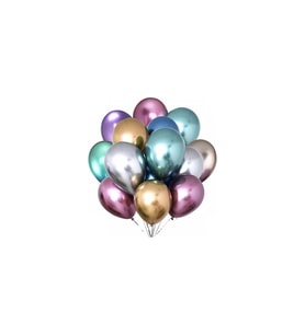 Balonevi 12" Krom Karışık 12 İnç Krom Renk Balon (50 Li Paket)