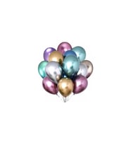 Balonevi 12" Krom Karışık 12 İnç Krom Renk Balon (50 Li Paket)
