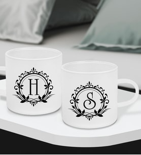 BK Gift Kişiye Özel Harfli 2’li Buzlu Cam Türk Kahvesi Fincanı-5, Sevgiliye Hediye, Arkadaşa Hediye, Anneye Hediye, Ofis Hesiyesi
