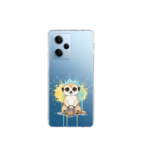 Redmi Note 12 Pro 5G ile Uyumlu Splash Mirket Tasarımlı Şeffaf Silikon Kılıf