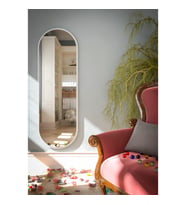 120 Cm Beyaz Oval Duvar Salon Antre Hol Koridor Mutfak Banyo Ofis Aynası