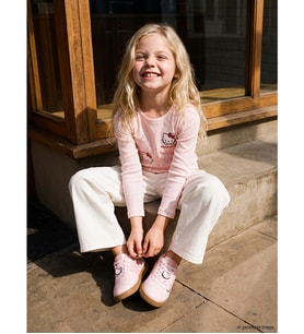 LCW Kids Pembe Hello Kitty Lisanslı Taşlı Kız Çocuk Tişört