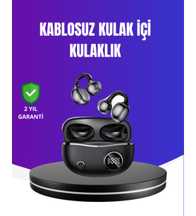 Ergonomik Klipsli Kablosuz Kulaklık – 30 Saat Pil ve Dokunmatik Kontrol Özelliği