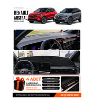 RENAULT AUSTRAL (2023-2026) Uyumlu Torpido Örtüsü Torpido Kılıfı - Siyah