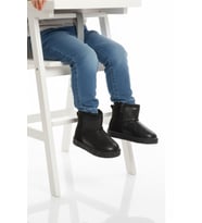 Ayakmod Pembe Simli İçi Kürklü Fermuarlı Bebek Bot 1212 B (Siyah Simli)
