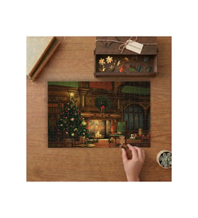 Noel Süsleri - Yılbaşı Ağacı - Christmas Teması Tasarımı 240 parça Ahşap Puzzle Ahşap Kutuda MP06264