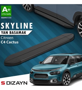S-Dizayn Citroen C4 Cactus Skyline Siyah Yan Basamak 183 Cm 2014 Üzeri A+ Kalite