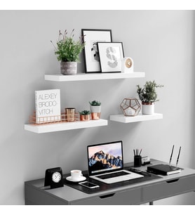 Lexroo Duvar Rafı, kitaplar, resimler, dekorasyon, asılı Raf, 40 x 20 x 3,8 cm, ofis Rafı, MDF