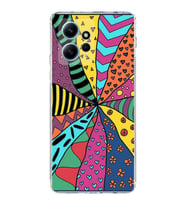 PrintiFy Xiaomi Redmi Note 12 4G ile Uyumlu 1mm Slim Fit Retro Colors 4 Baskılı Şeffaf  Kılıf