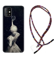 INFINIX Hot 8 9 10 11S Hot 10 Play 10T Kılıf Boyun Asklı Rasta Silikon Star Woman 1332