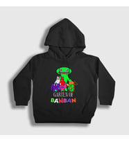 Presmono Unisex Çocuk Siyah All Garten Of Banban Kapüşonlu Sweatshirt 531297tt