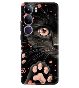 Vivo V40 Lite Kılıf Boutique Baskılı Resimli Kara Kedi Pcode -085