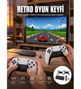 Taşınabilir Retro Oyun Çubuğu Kablosuz Oyun Kolu Seti Yeni Nesil