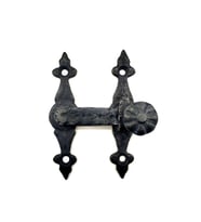 Antika Tarz Dekoratif Pirinç Kapı, Pencere Mandalı - 82x65 mm, Oksit