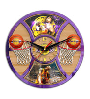 Basketbol Tasarımlı Logo ve Fotoğraf Baskılı Duvar Saati