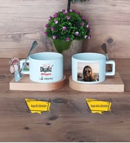 Diyaliz Teknisyeni Kupa Bardak Ahşap Altlıklı Kısa Fotoğraflı Diyaliz Teknisyenine Hediye