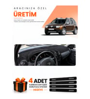 DACİA DUSTER 1.NESİL MAKYAJSIZ (2009-2013) Uyumlu Torpido Koruma Örtüsü Oto Kılıfı - Siyah