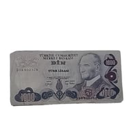 Kağıt bin lira koleksiyon para