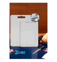 Kesim Tahtası - Profesyonel 304 Paslanmaz Çelik Doğrama Tahtası 2 Li̇ Set 721821