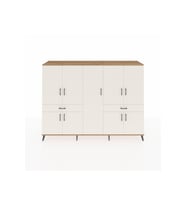 Hyperion Dolap 12 Raflı 2 Çekmeceli 8 Kapaklı 220x44x163 Çam-Aytaşı
