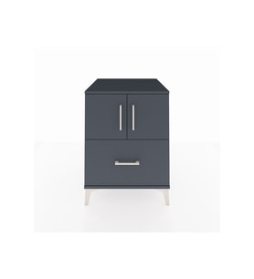 Kronos Komodin 2 Raflı Tek Çekmeceli 2 Kapaklı 60x59x80 Antrasit-Antrasit