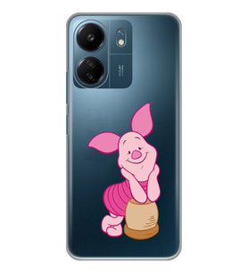 Xiaomi Redmi 13C Uyumlu Piglet Tasarımlı Şeffaf Telefon Kılıfı