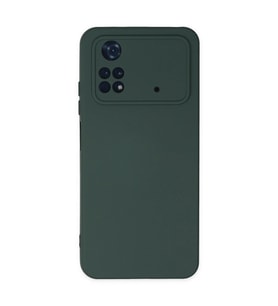 Xiaomi Poco M4 Pro 4g Kılıf Nano İçi Kadife Silikon - Koyu Yeşil