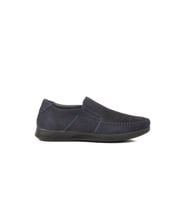 Ayakmod Lacivert Nubuk Hakiki Deri Ortopedik Erkek Casual Ayakkabı 3Y1657 M (DENIM-LACIVERT)