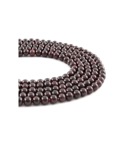 Garnet Doğal Taş Parlak Küre Kesim 4mm Dizi [AA]