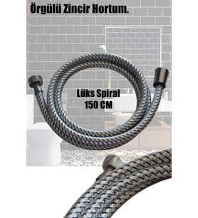 More home meydancılar  Klasspiral Örgülü 150cm  Zincir Duş Hortumu Lüks 360 Derece Dönebilen Yüksek Performanslı Duş Zinciri