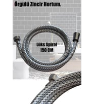 More home meydancılar  Klasspiral Örgülü 150cm  Zincir Duş Hortumu Lüks 360 Derece Dönebilen Yüksek Performanslı Duş Zinciri