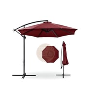 3 Mt 8 Kaburga Full Demir 21 Kg Bahçe Şemsiyesi (Bordo)