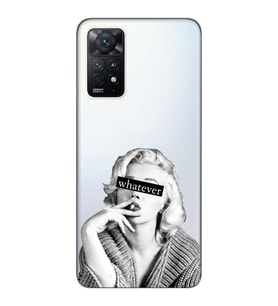 Redmi Note 12 Pro 4G Uyumlu Marilyn Monroe Desenli Şeffaf Telefon Kılıfı