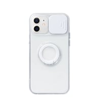 Ally iPhone 11 6.1inç Kılıf Sürgülü Kamera Lens Korumalı Yüzük Standlı Sil - SSSSSS2698-7