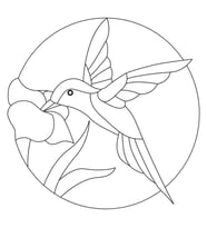 Hediyelik Vitray Boyama Seti - Kuş