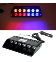 Araç içi Vantuzlu Cama Çakar Kırmızı Mavi 6 Led 12 Farklı Mod
