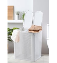 Omnipazar SY-4632 Smart Duo İki Bölmeli Kirli Çamaşır Sepeti 84 Litre