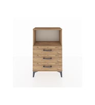 Arges Komodin Tek Raflı 3 Çekmeceli 60x30x96 Çam-Çam