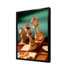 Satranç Taşları Çerçeveli Mdf Tablo