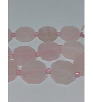 Pembe Kuvars Taşı Sekizgen Şekilli Dizi (35685)