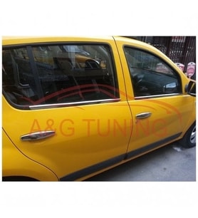 Dacia Sandero Krom Cam Çıtası Tk 2007-2012 4Prç Paslanmaz Çelik