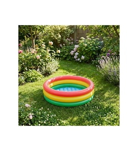 3-Halkalı Şişme Tabanlı Renkli Şişme Çocuk Havuzu 61 cm x 22 cm 51502