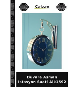 Özel Üretim Dekoratif Duvar Salon Ofis Retro Hediye Duvara Asmalı İstasyon Saati Alk1592
