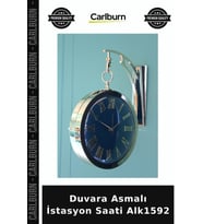 Özel Üretim Dekoratif Duvar Salon Ofis Retro Hediye Duvara Asmalı İstasyon Saati Alk1592
