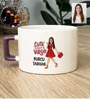 Kişiye Özel Karikatürlü Cute But Virgo Başak Burcu Lüks Fincan Doğum Günü Hediyesi