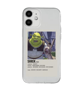 Iphone 12 Uyumlu Shrek Minimalsit Poster Desenli Şeffaf Telefon Kılıfı