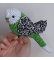 Amigurumi Kuş Muhabbet Kuşu Yeşil Beyaz